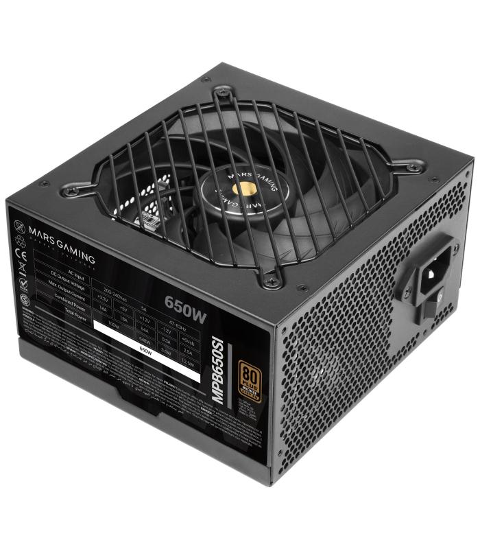 Fuente De Alimentacin Mars Gaming MPB650SI  650W  Ventilador 12cm  80 Plus Bronze