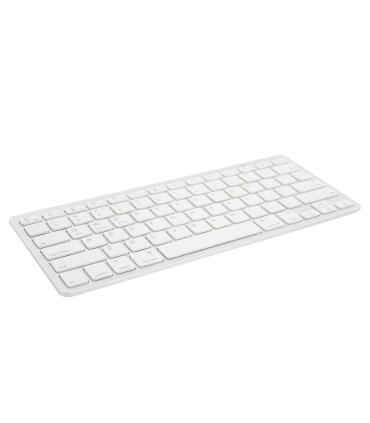 Ewent EW3161 Teclado Bluetooth QWERTY Espaol Plata, Blanco