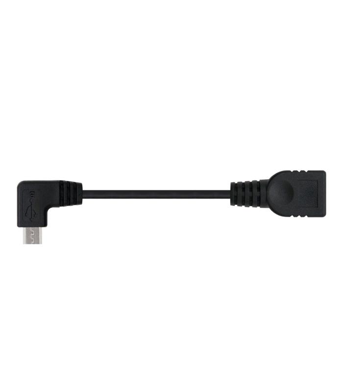Nanocable CABLE USB 2.0 OTG ACODADO, TIPO MICRO B M-A H, NEGRO, 15 CM