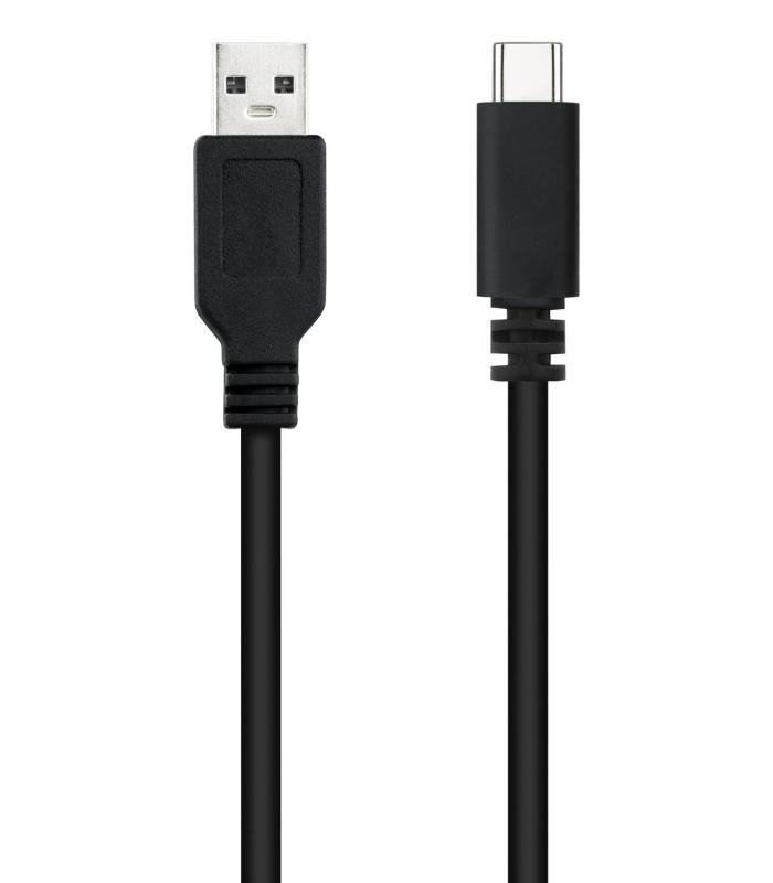 Nanocable USB 2.0, 2m cable USB USB C 2 x USB A Negro