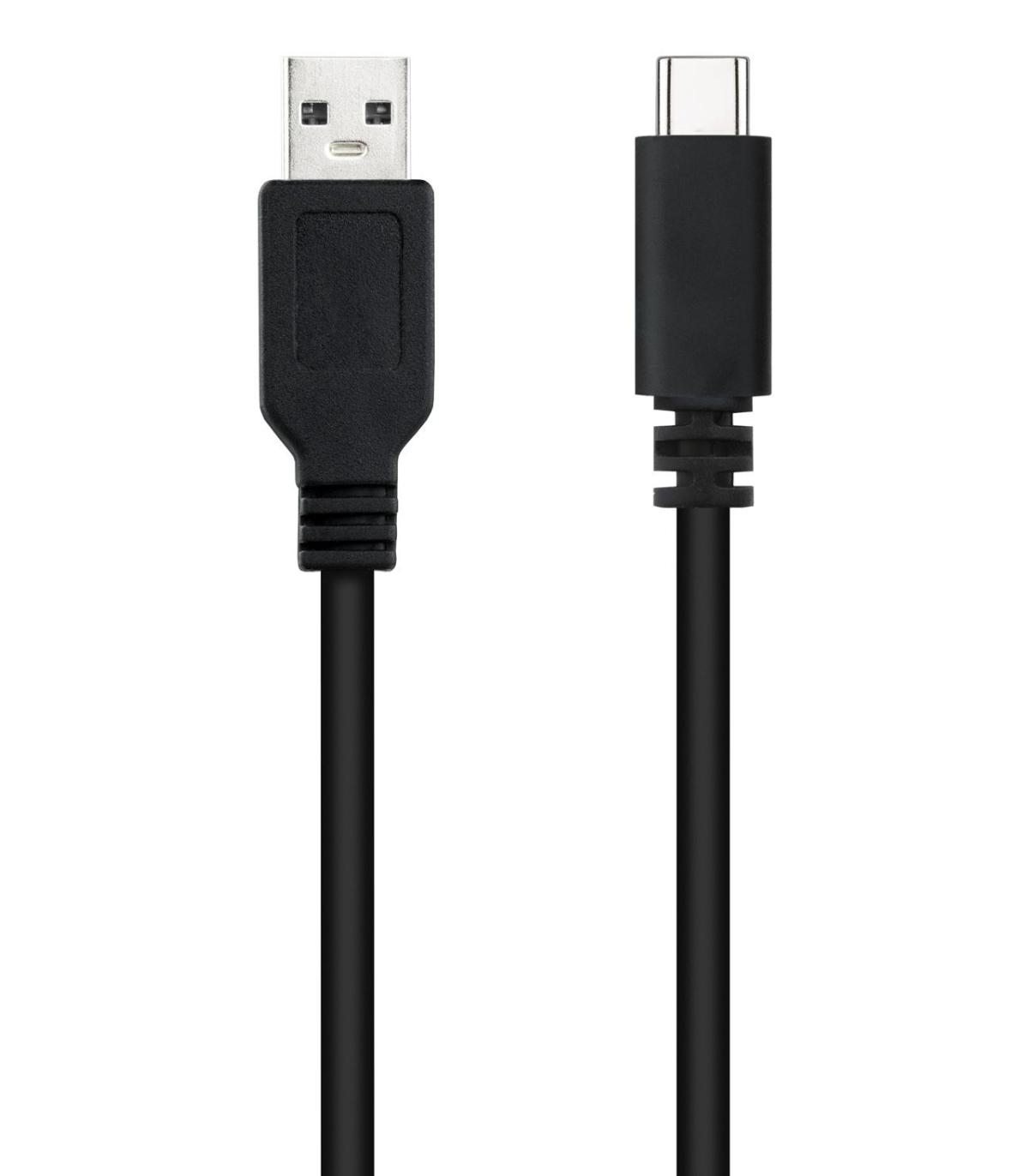 Nanocable USB 2.0, 2m cable USB USB C 2 x USB A Negro
