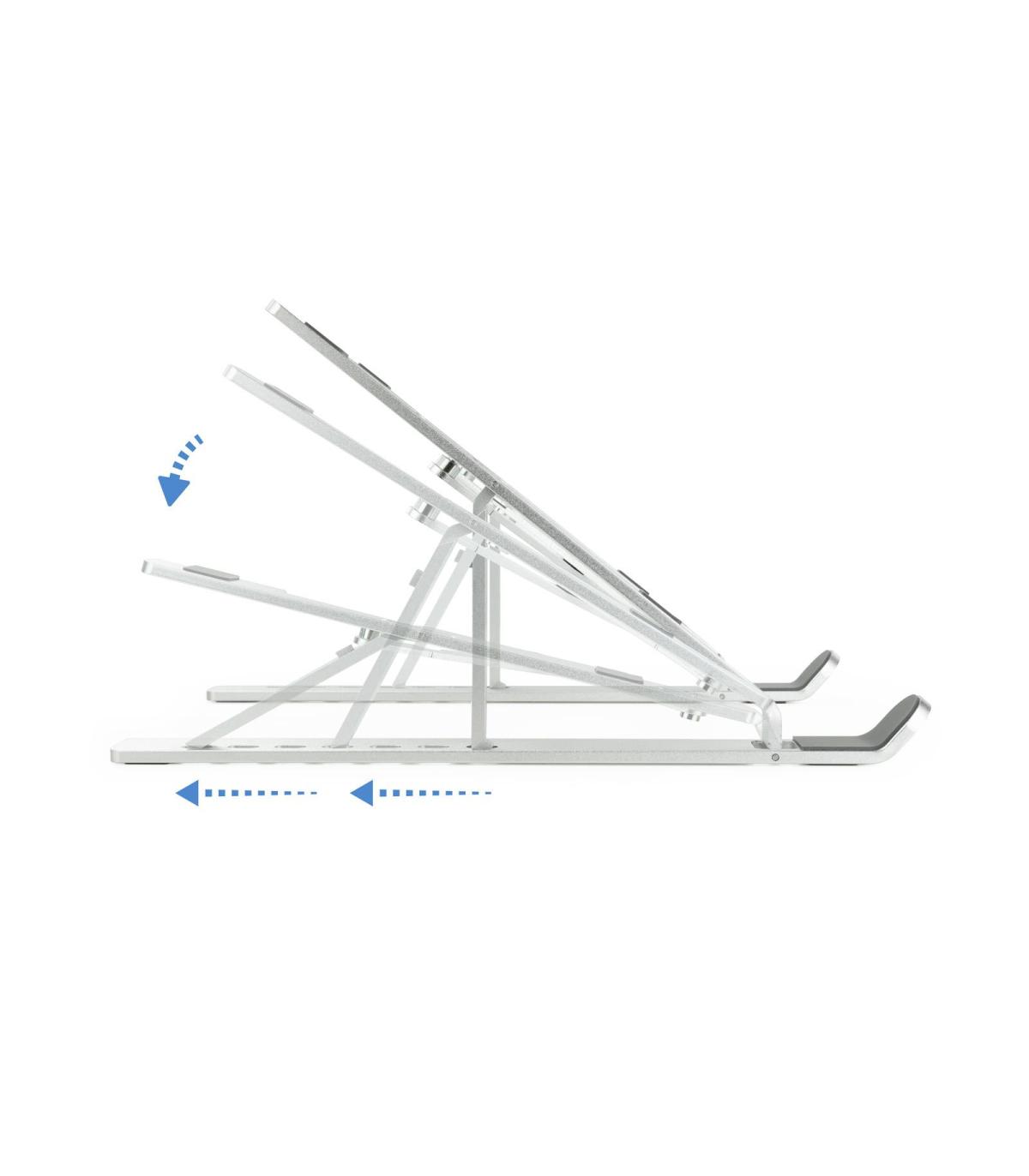 TooQ TQLRS0033-AL soporte para ordenador portátil Soporte para ordenador portátil y tableta Plata 38,1 cm (15")