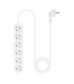 Nanocable Regleta de Enchufes con 6 Tomas, 1.4 m, Blanco