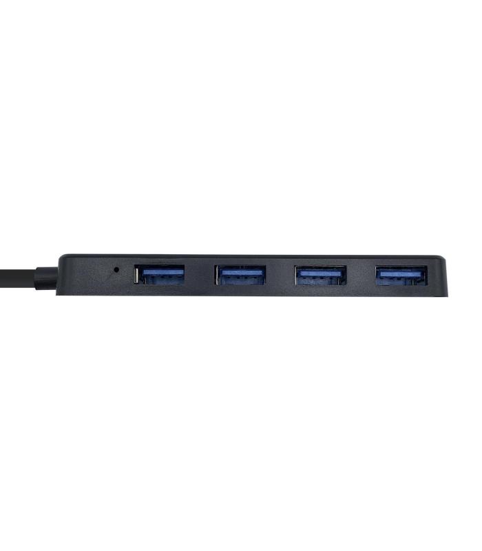 AISENS Hub USB 3.0, Tipo A M - 4 x Tipo A H, Negro, 30 cm