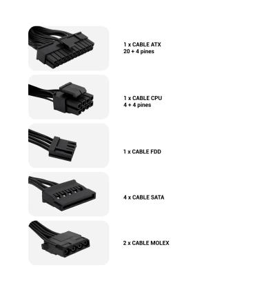 CoolBox Basic 500GR ATX unidad de fuente de alimentación 500 W 20+4 pin ATX Negro