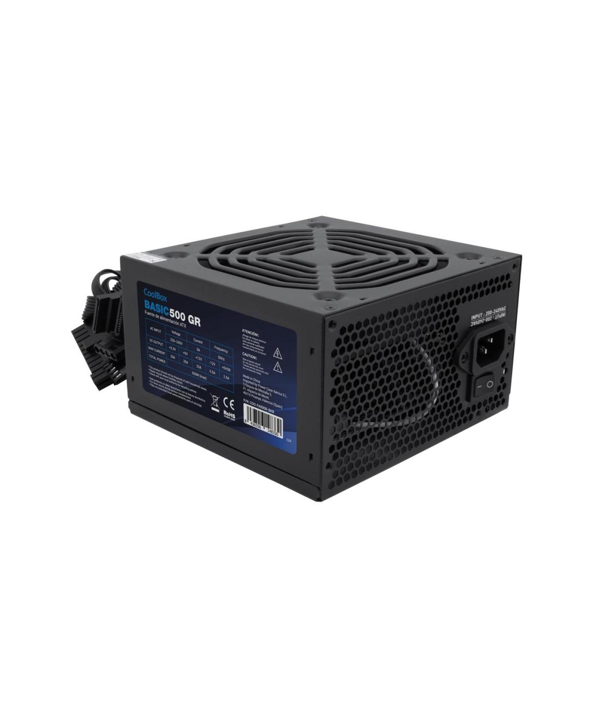 CoolBox Basic 500GR ATX unidad de fuente de alimentación 500 W 20+4 pin ATX Negro