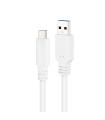 Nanocable Cable USB 3.1, Gen2 10 Gbps 3A, tipo USB-C M-A M, Blanco, 1 m