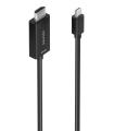 AISENS Cable conversor MINI DP a HDMI 4K@60Hz, MINI DP M-HDMI M, Negro, 1.0m