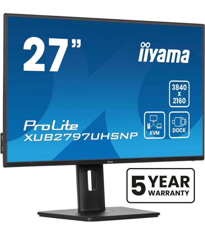 iiyama ProLite XUB2797UHSNP-B1 pantalla para PC 68,6 cm (27") 3840 x 2160 Pixeles 4K Ultra HD LED Negro
