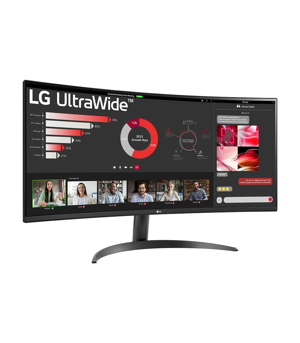 LG 34WR50QK-B pantalla para PC 86,4 cm (34") 3440 x 1440 Pixeles Wide Quad HD Negro