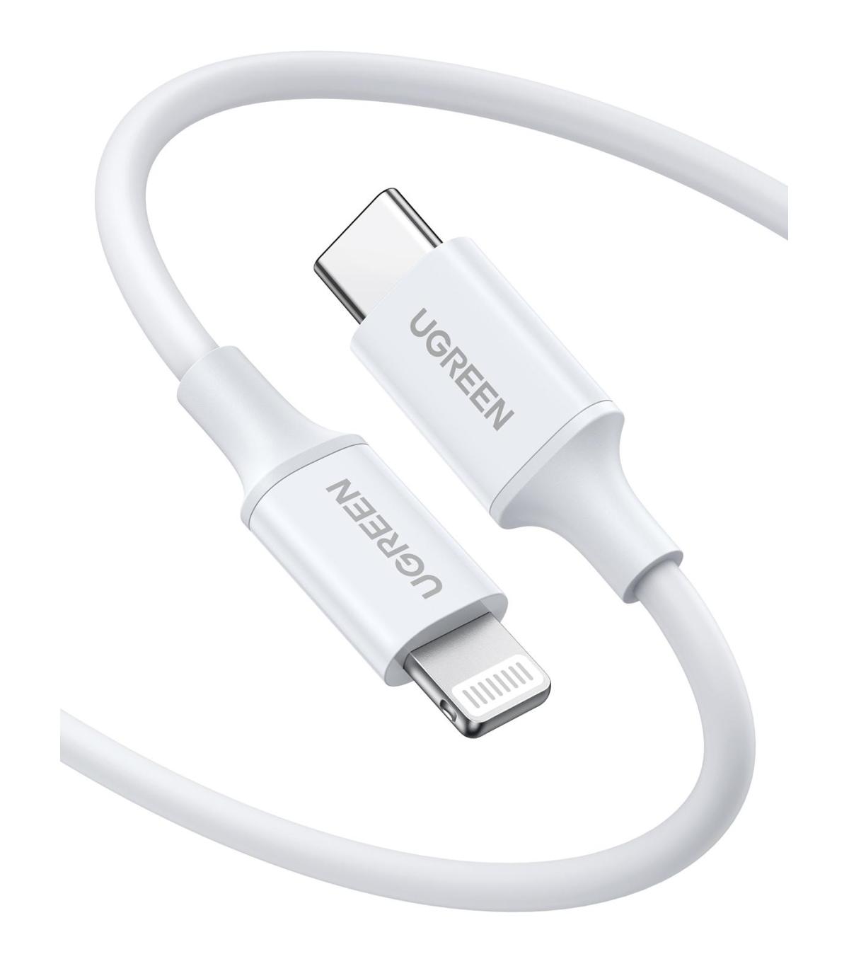 Ugreen 10493 cable de conector Lightning 1 m Blanco