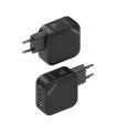AISENS Cargador GaN 100W, 3xUSB-C PD3.0 QC4.0, 1xUSB-A QC3.0, Negro