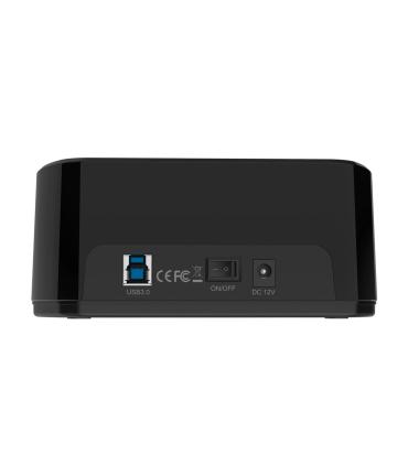 AISENS Estacion de Docking de Doble Bahia ASDS-D03B SATA 2.5 3.5 a USB 3.0 3.1 Gen1, Clone, Negra