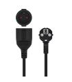 Nanocable Cable de Alimentación Alargador, Negro, 2 m
