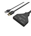 AISENS HDMI Duplicador 4K@30HZ 1×2 con Alimentación USB y Cable, Negro, 30 cm