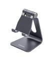 AISENS Soporte De Sobremesa Tamaño M Ajustable (1 Pivote) Para Movil   Tablet, Gris