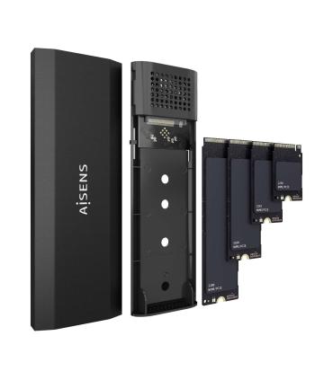 AISENS Caja Externa M.2 (NGFF) ASM2-028B NVMe a USB3.2 Gen2, Negra