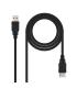 Nanocable CABLE USB 2.0, TIPO A M-A H, NEGRO, 3.0 M