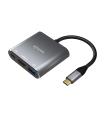 AISENS Conversor USB-C a HDMI USB-C Tipo A USB 3.0, 3 en 1, Gris, 15cm