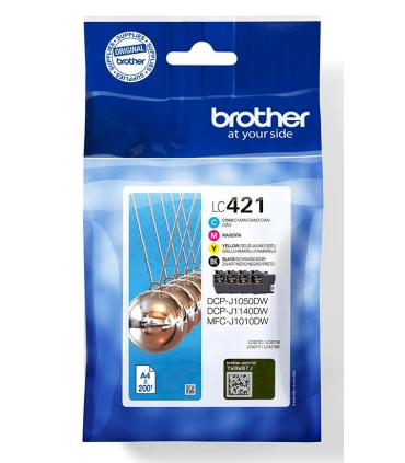 Brother LC-421VAL PagePack 4 pieza(s) Original Rendimiento estándar Negro, Cian, Magenta, Amarillo