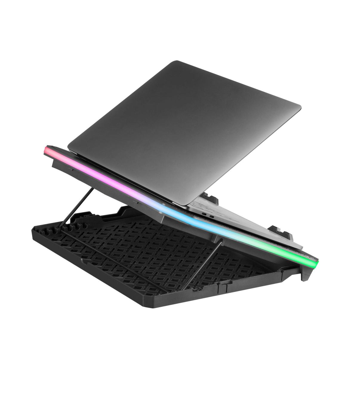 MARS GAMING Base Refrig. Portatil 19" +sopor Movil