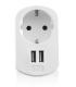 Ewent EW1211 cargador de dispositivo móvil Smartphone, Tableta Blanco Corriente alterna Interior