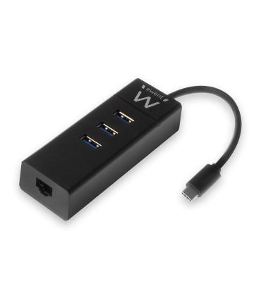 Ewent EW1141 base para portátil y replicador de puertos USB 3.2 Gen 1 (3.1 Gen 1) Type-C Negro
