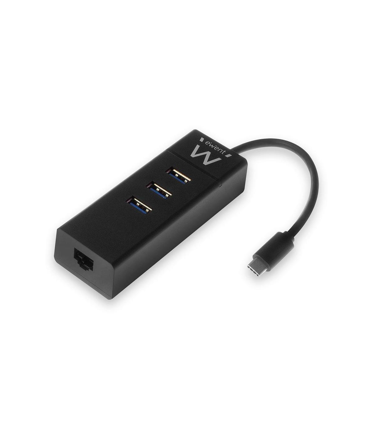 Ewent EW1141 base para portátil y replicador de puertos USB 3.2 Gen 1 (3.1 Gen 1) Type-C Negro