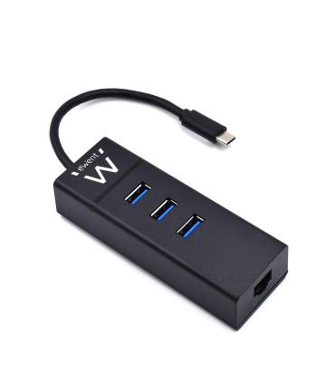 Ewent EW1141 base para portátil y replicador de puertos USB 3.2 Gen 1 (3.1 Gen 1) Type-C Negro