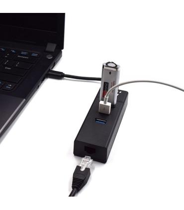 Ewent EW1141 base para portátil y replicador de puertos USB 3.2 Gen 1 (3.1 Gen 1) Type-C Negro