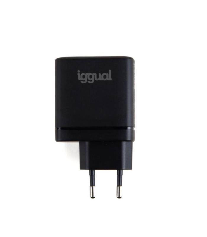 iggual IGG318430 cargador de dispositivo móvil Teléfono móvil, Batería portátil, Smartphone, Reloj inteligente, Tableta Negro