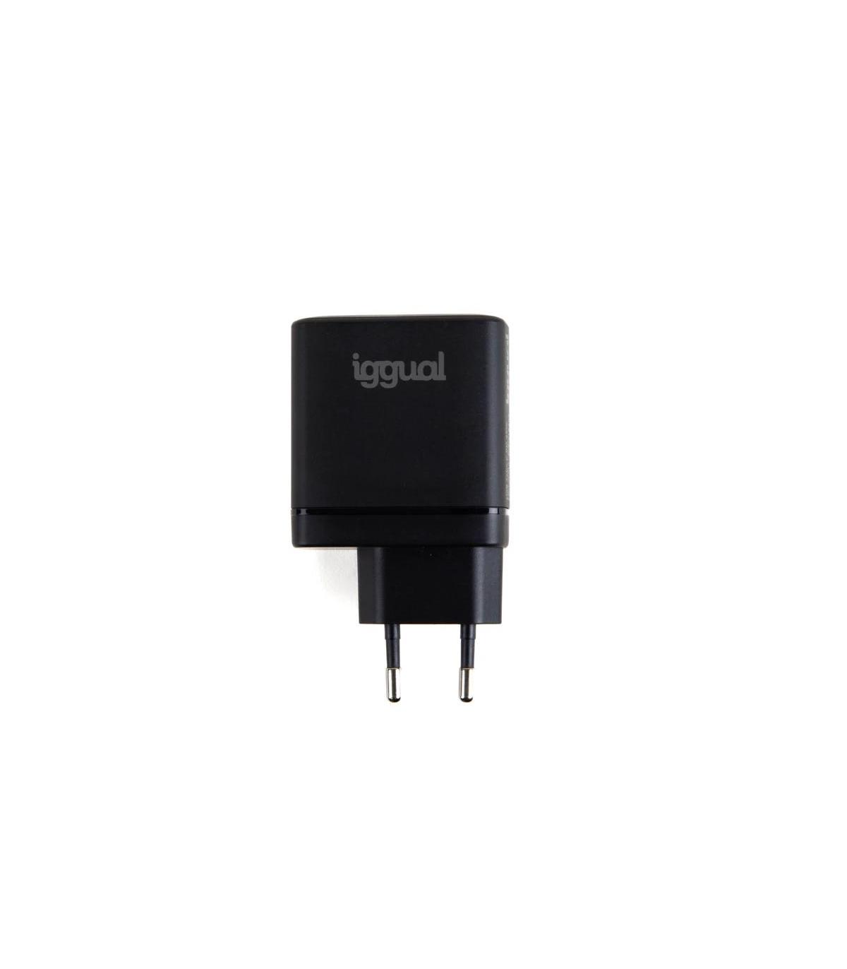 iggual IGG318430 cargador de dispositivo móvil Teléfono móvil, Batería portátil, Smartphone, Reloj inteligente, Tableta Negro