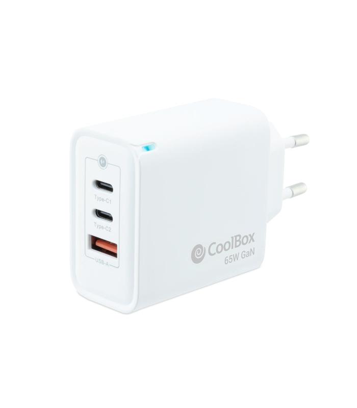 CoolBox Cargador USB 65W con tecnología GaN