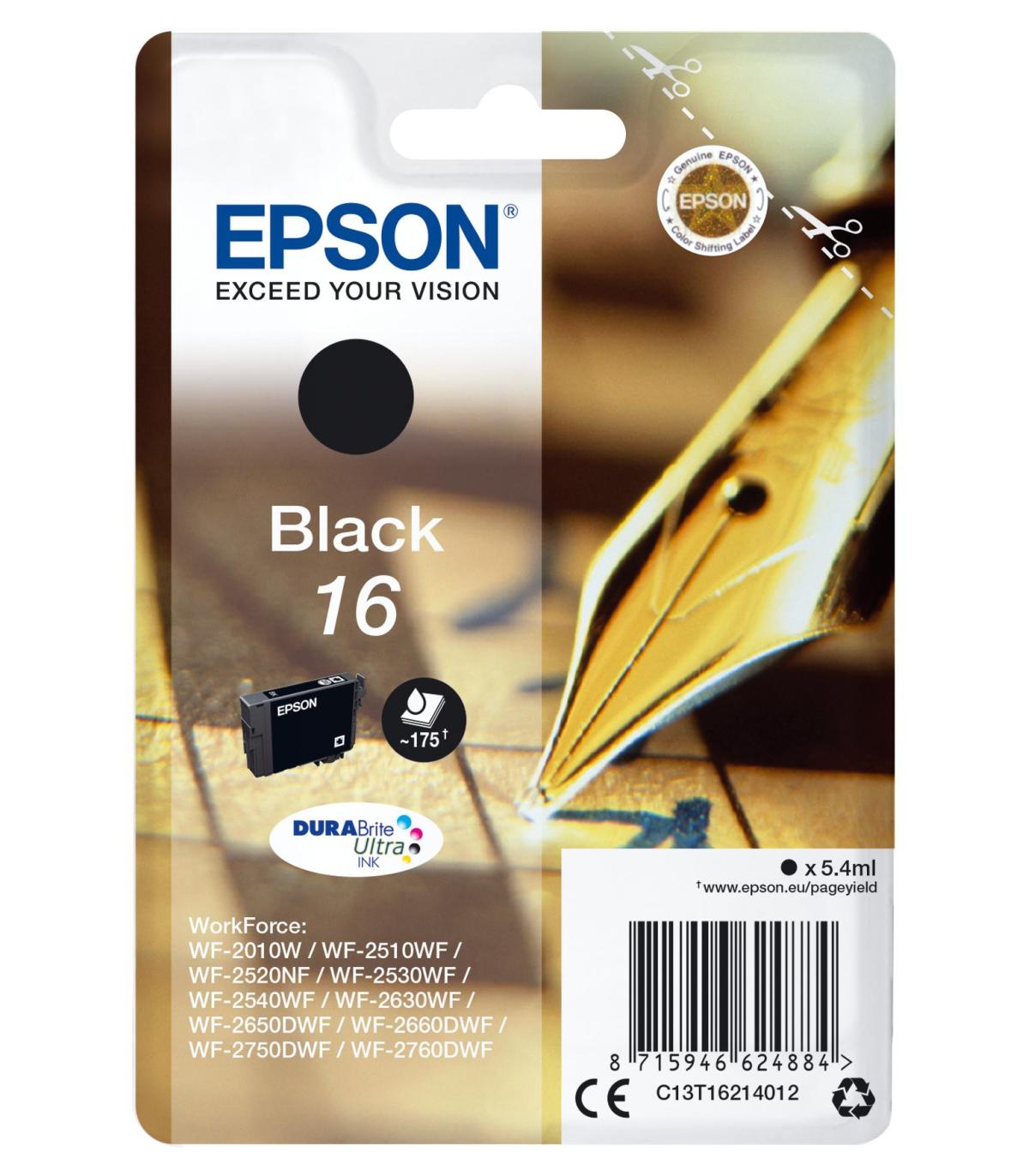 Epson Pen and crossword Cartucho 16 negro (etiqueta RF)