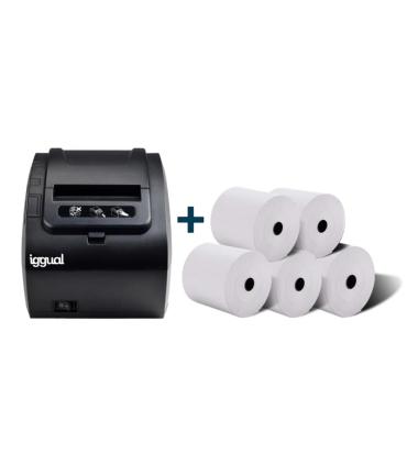 iggual IGG316641+IGG317655 impresora de etiquetas Inyección de tinta térmica 203 x 203 DPI 260 mm s Alámbrico Ethernet