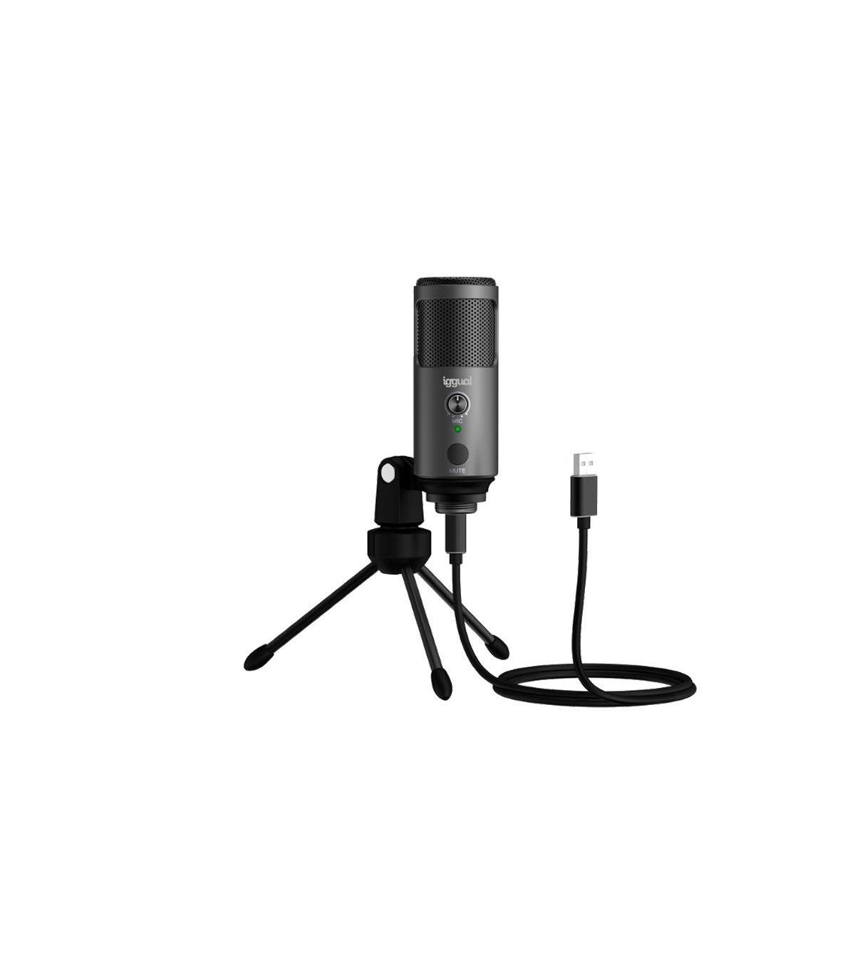 iggual Micrófono condensador Podcasting Pro gris