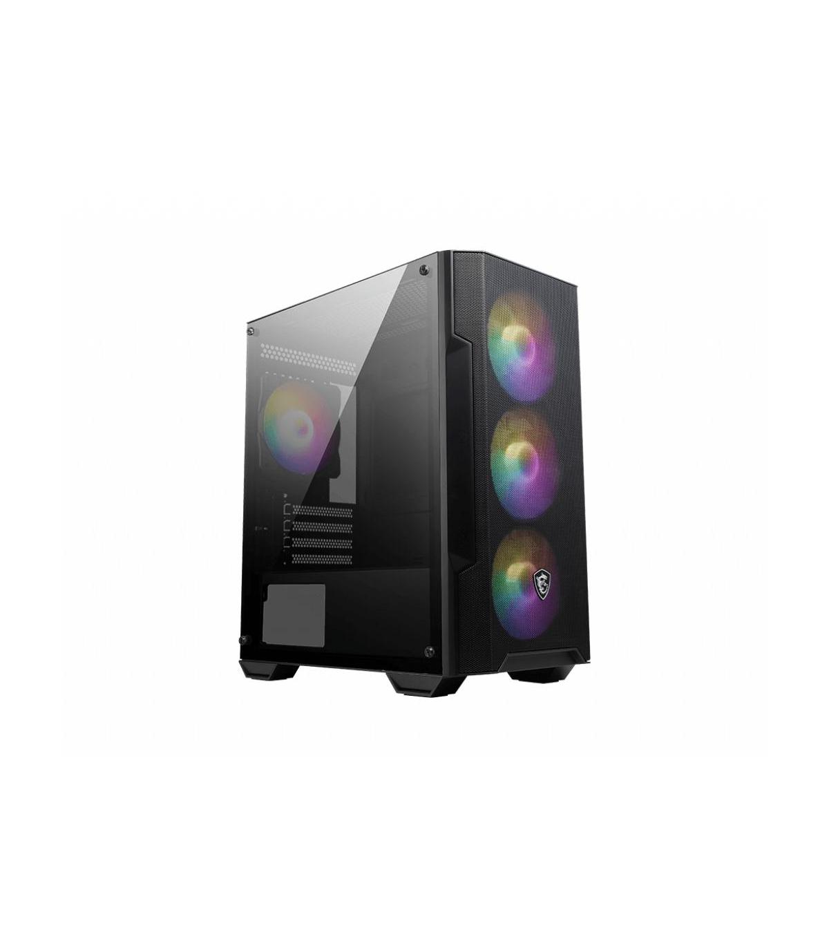 MSI MAG FORGE M100A carcasa de ordenador Micro Torre Negro, Transparente
