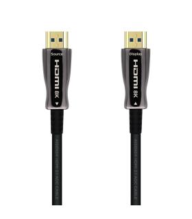 AISENS Cable HDMI V2.1 AOC Ultra Alta Velocidad   HEC 8k@60Hz 4k@120Hz 4 4 4 48Gbps, A M-A M, Negro, 30m