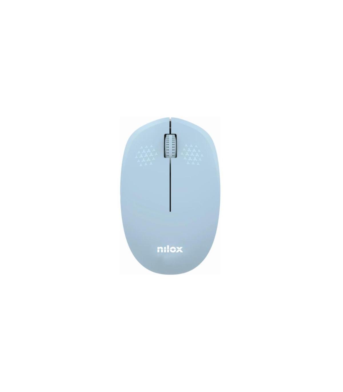 Nilox Ratn Wireless, 1000 DPI, 3 Botones, Azul
