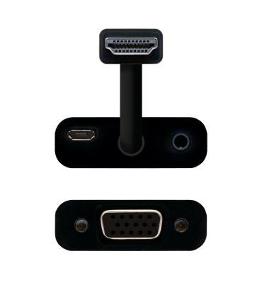 Nanocable CONVERSOR HDMI A SVGA+AUDIO, HDMI M-SVGA H+3.5 H, NEGRO, 10 CM+1.0 M