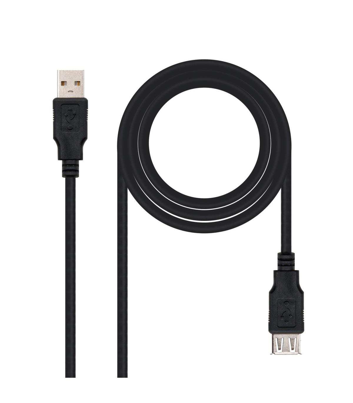Nanocable CABLE USB 2.0, TIPO A M-A H, NEGRO, 1.8 M