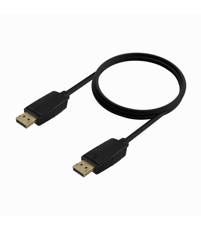 AISENS Cable DISPLAYPORT V1.2 CCS 4K@60Hz, DP M-DP M, Negro, 1.0m