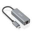 AISENS Conversor USB3.1 Gen1 USB-C a ethernet Gigabit 10 100 1000 Mbps, Gris, 15cm