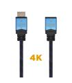 AISENS Cable HDMI V2.0 Prolongador Premium Alta Velocidad   HEC 4K@60Hz 18Gbps, A M-A H, Negro Azul, 1.0m