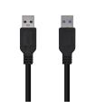 AISENS Cable USB 3.0, Tipo A M-A M, Negro, 1.0m