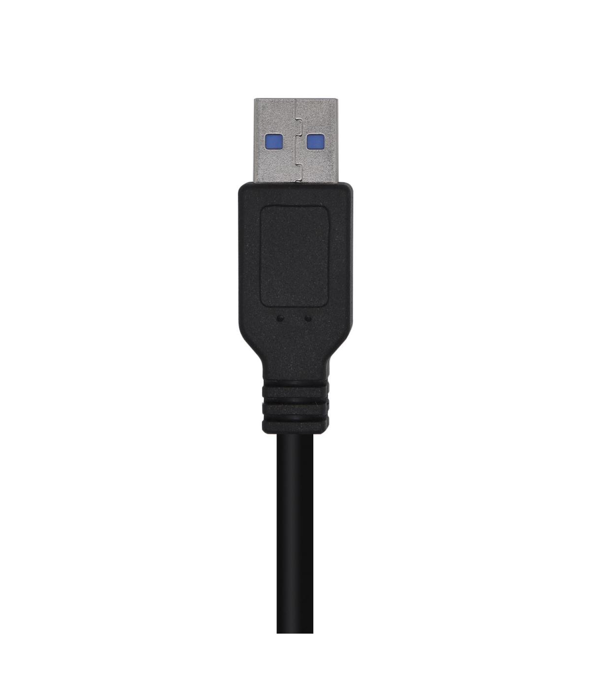 AISENS Cable USB 3.0, Tipo A M-A M, Negro, 2.0m