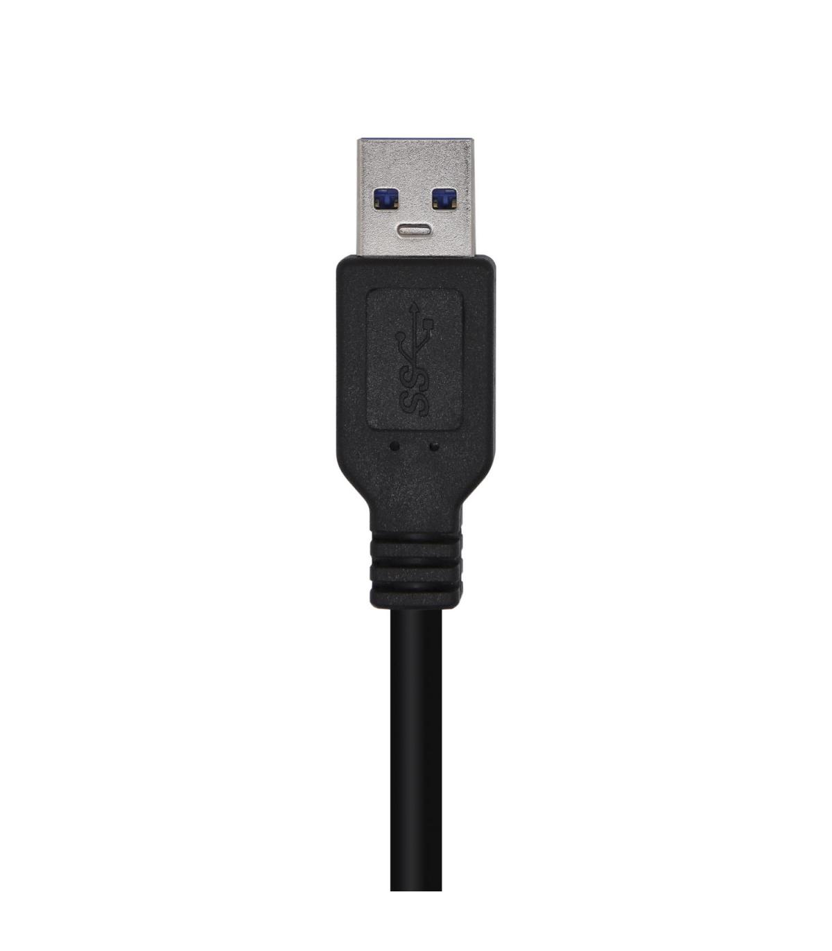 AISENS Cable USB 3.0, Tipo A M-A M, Negro, 2.0m