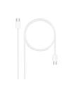 Nanocable Cable USB-C 2.0 60W 3A, USB-C/M-USB-C/M, Blanco, 2 m