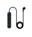 Nanocable Regleta de Enchufes con 4 Tomas, 1.4 m, Negro