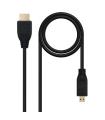 Nanocable HDMI, 0.8m cable HDMI 0,8 m HDMI tipo A (Estándar) HDMI tipo D (Micro) Negro